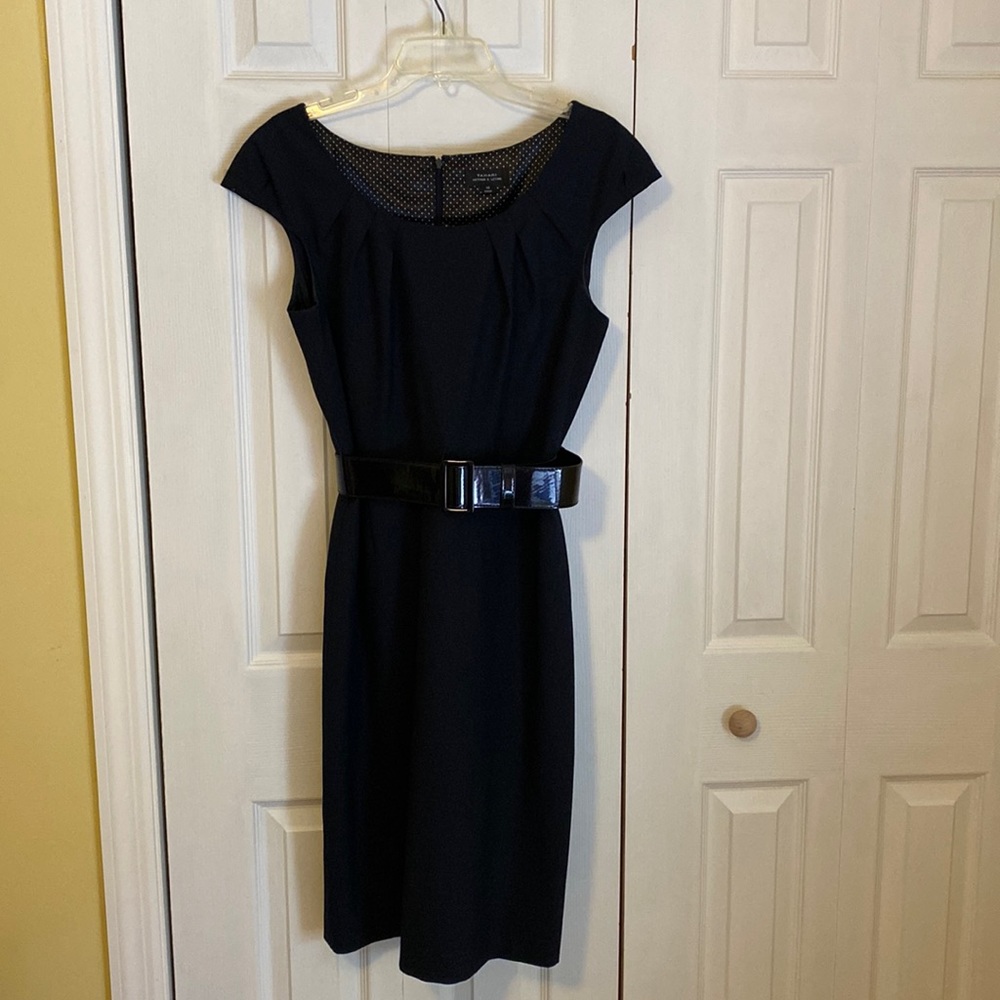 Navy blue dress, Tahari size 10,